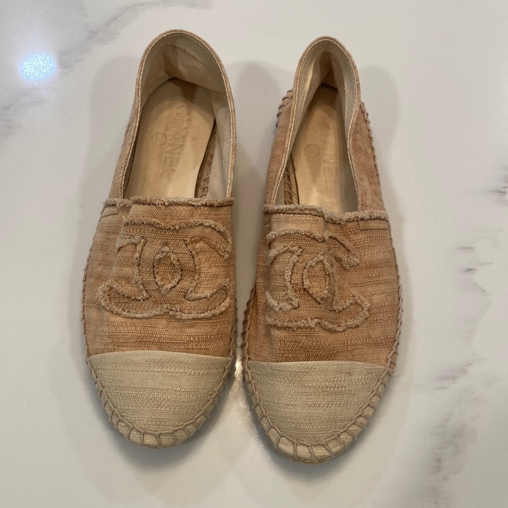 Chanel espadrille canvas